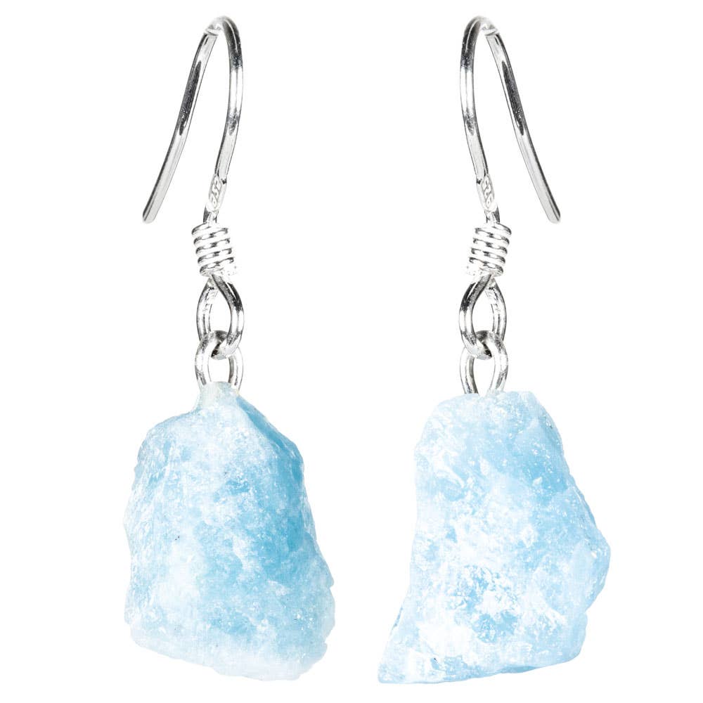 Benjamin International - Wholesale Dangle Earrings - STERLING SILVER AND SMALL ROUGH STONE EARRINGS1