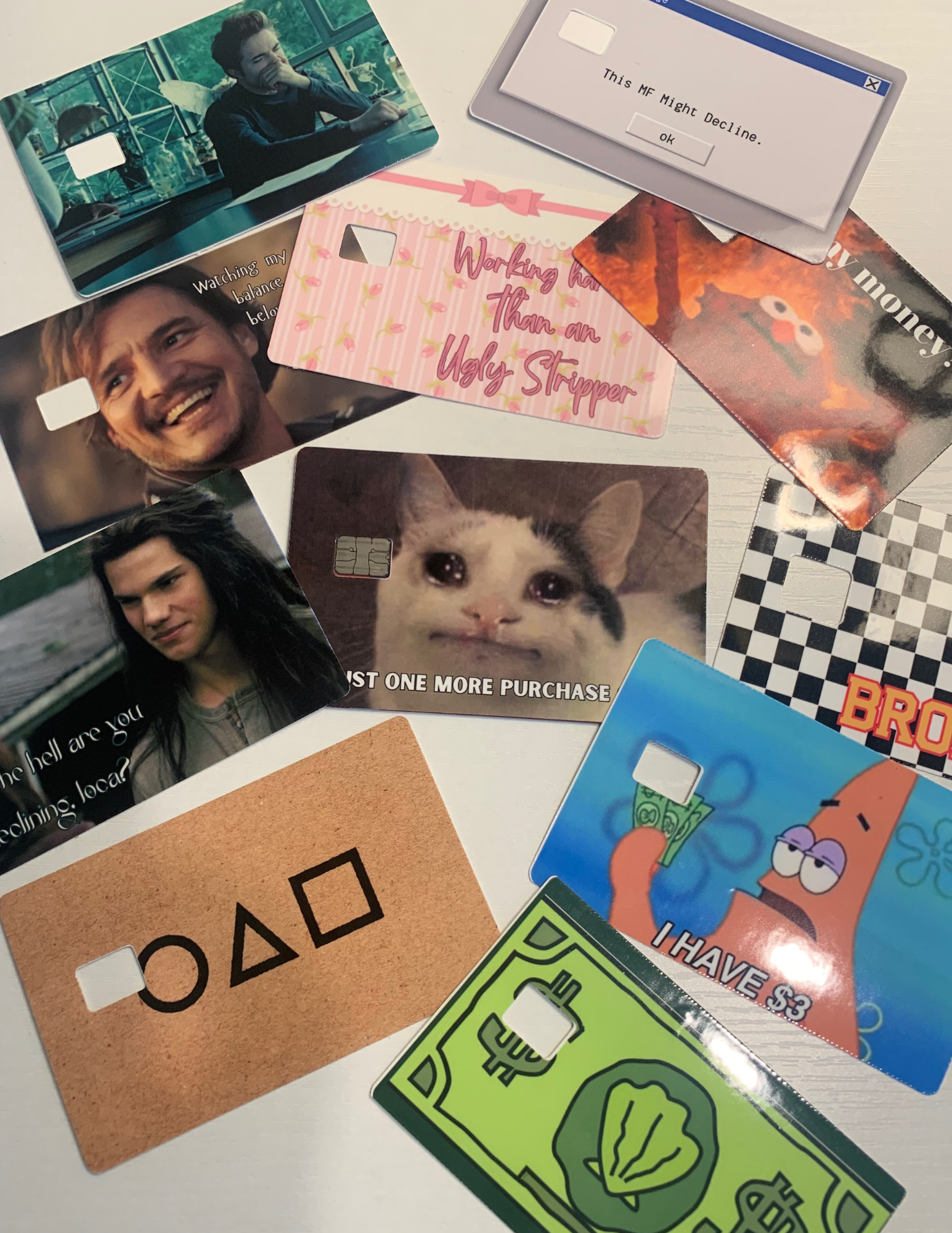 Lalatina Shop – wholesale Klistermärke – rolig spansk latinamerikansk kreditkortsskin, kreditkortsklistermärke2