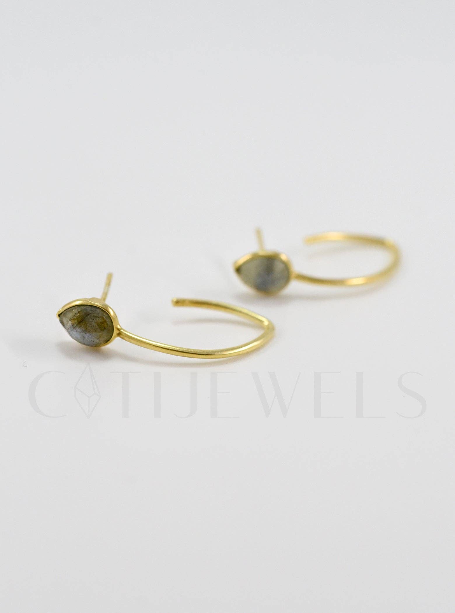 FELIX Z DESIGNS - Wholesale Hoop Earrings - S925 Single Stone Hoop Earrings4