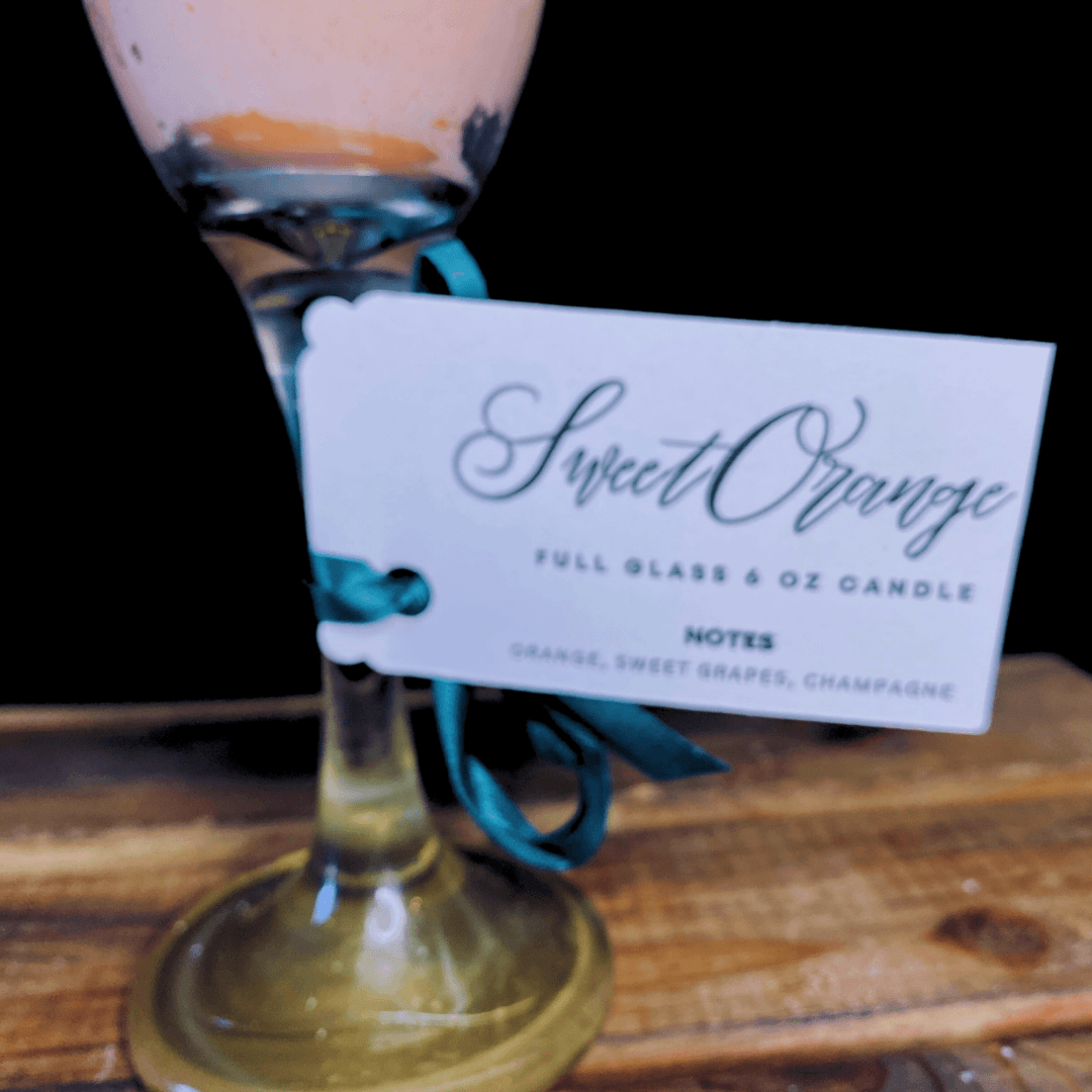 Aroma On The Rocks - Wholesale Novelty Candle - Sweet Orange Bubbly Full Glass2