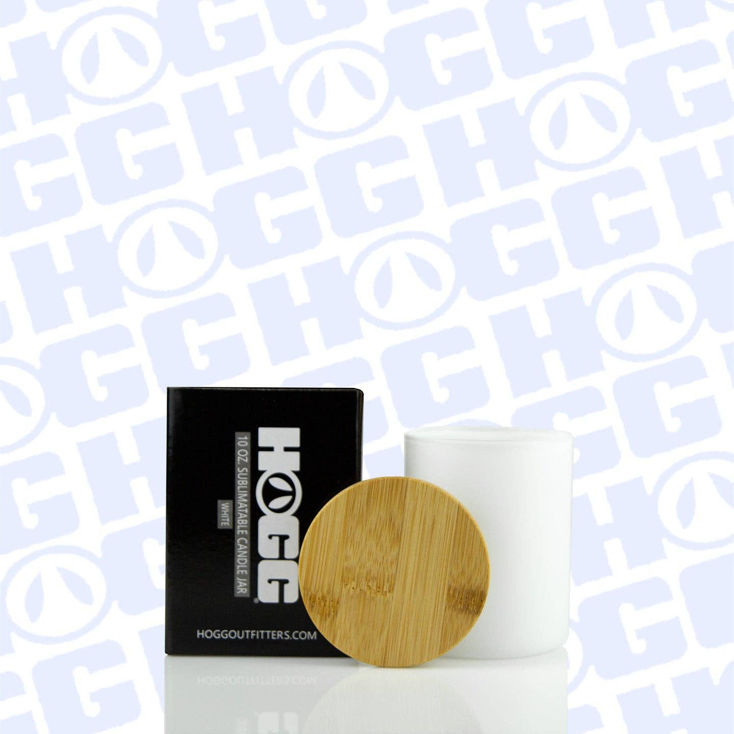 Hogg Outfitters - Venta al por mayor Velas en tarros - Tarro para vela sublimable de 10 oz - Blanco2