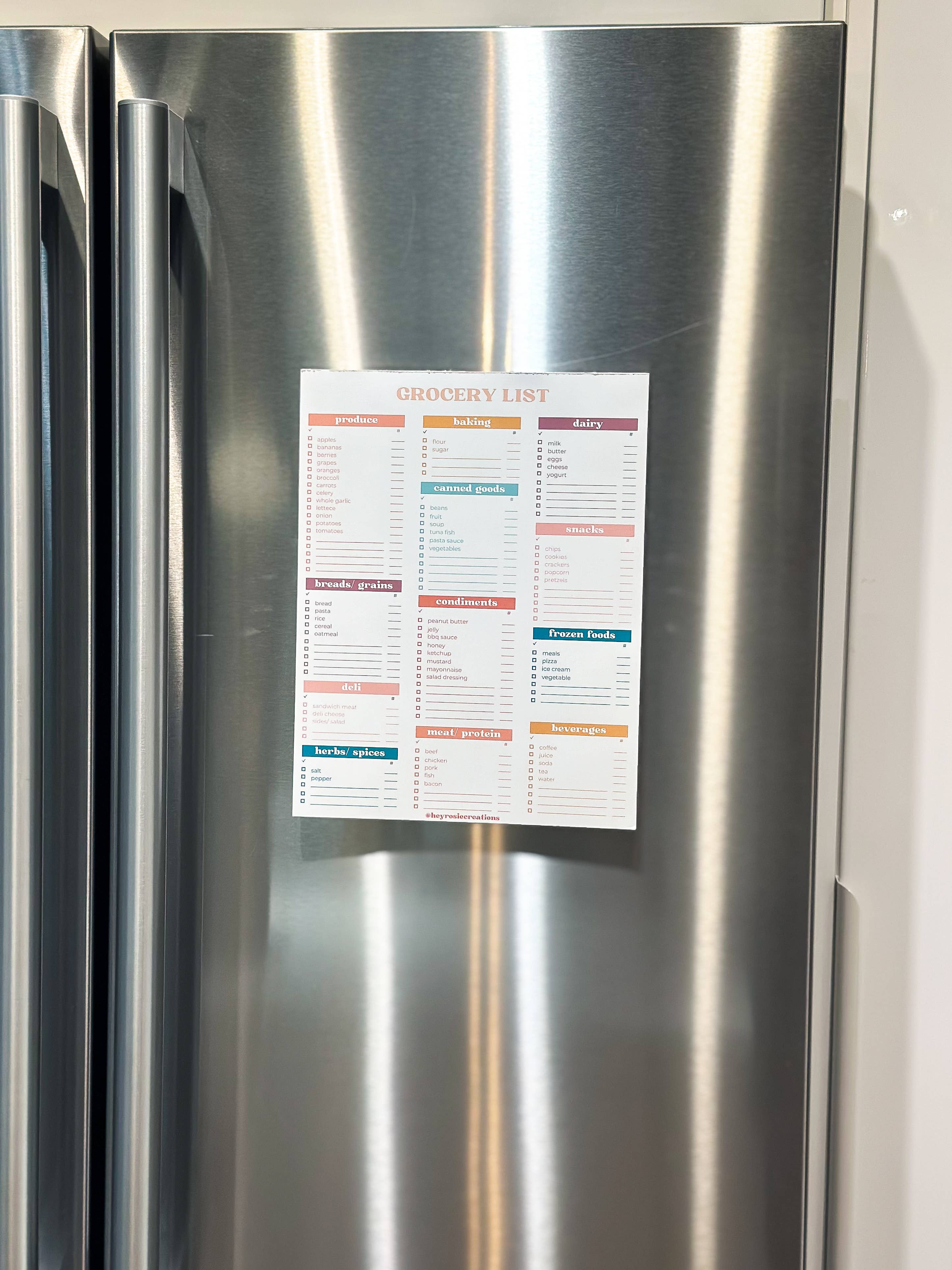 Hey Rosie Creations - Wholesale Notepad - Grocery List Notepad3