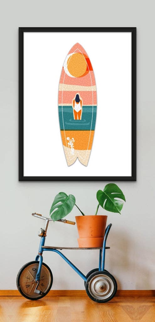 Jigsaw Surf Co. - Wholesale Puzzel - Volwassene - Sunset Gaze Legpuzzel in de vorm van een surfplank2