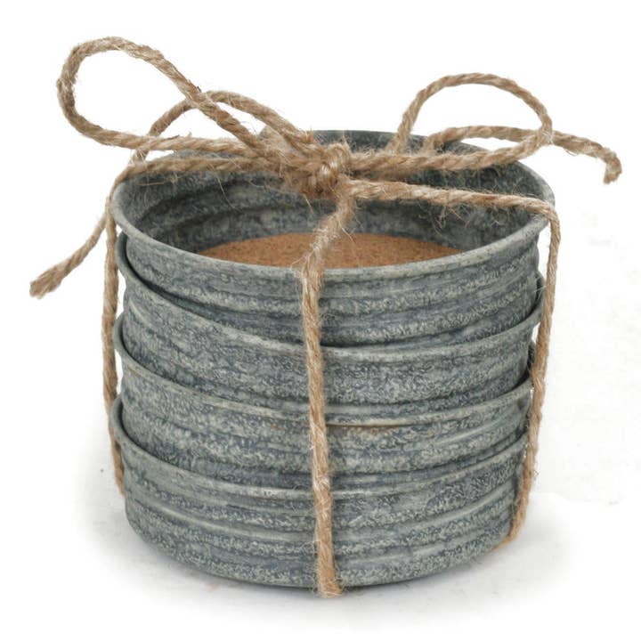 CTW Home Collection - Wholesale Coasters - Set of Four Mason Jar Lid Coasters - Bottoms Up
