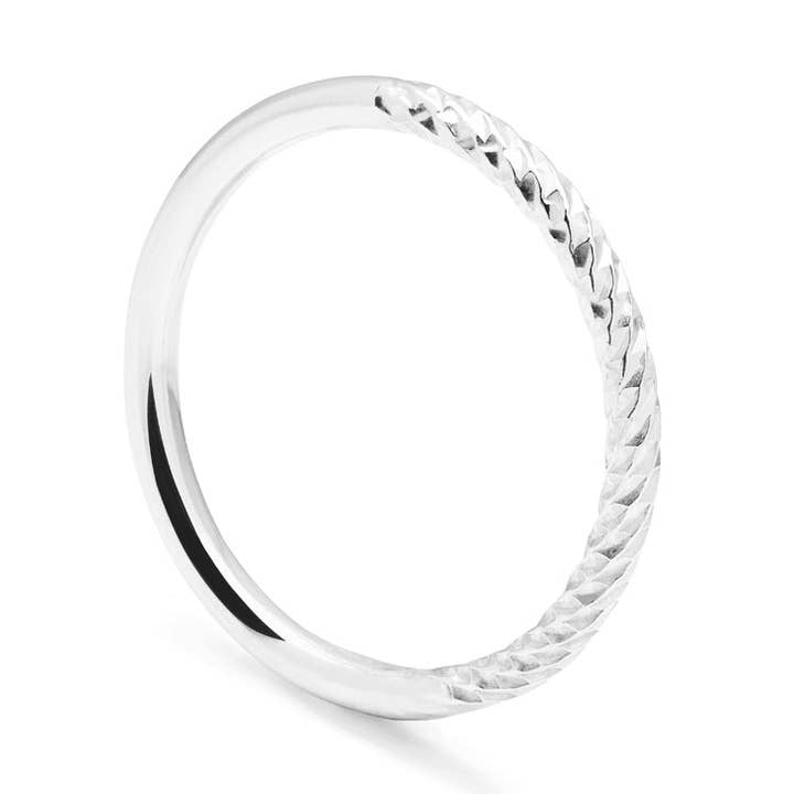 Bracelet à facettes ou rond Paradox - Argent pour la vente par Myia Bonner