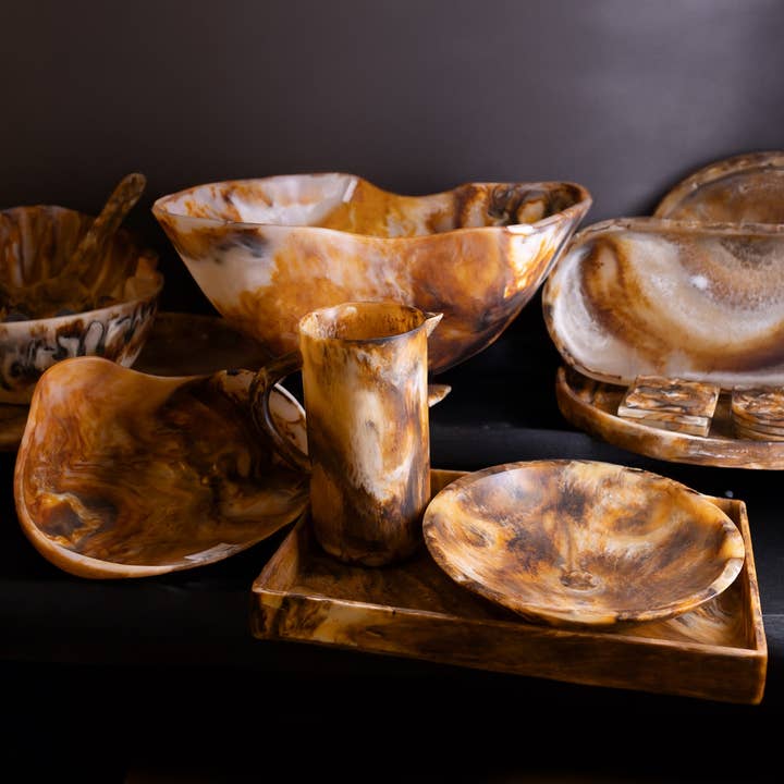 Tortoiseshell Salad Servers Set of 2 for wholesale on Faire