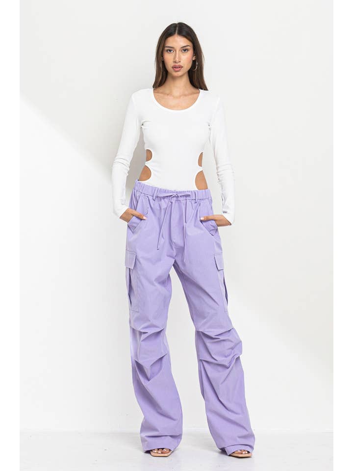 No Vacancy - Wholesale Pants - Women's - New wide legs parachute cargo pants18