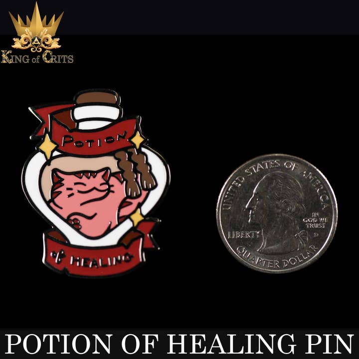 DNDDICE.COM - Wholesale Lapel Pin/Button - Potion of Healing (Enamel Pin)