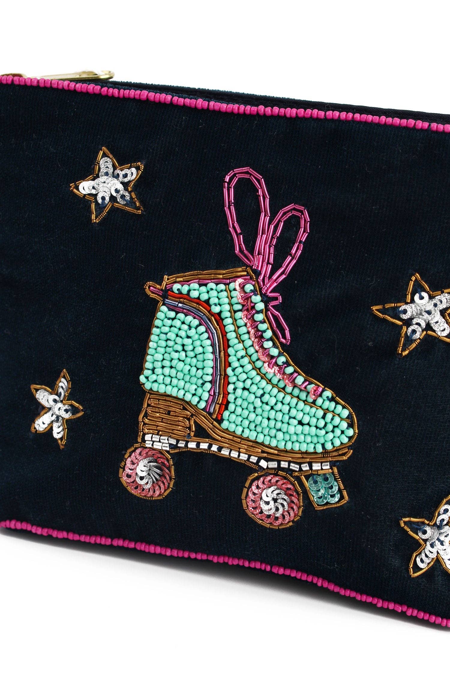 My Doris – wholesale Pouch – Women’s – ROLLER SKATES AND STARS SMALL POUCH1