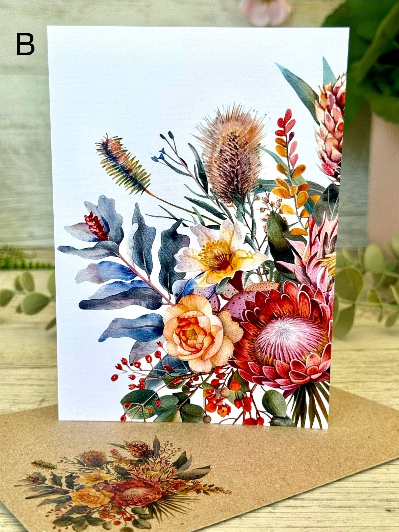 Scattered Seed Co - Vente Assortiments de papeterie/cartes - FLORAISON AUSTRALIENNE (ensemble 1) Ensemble de 5 cartes vierges3