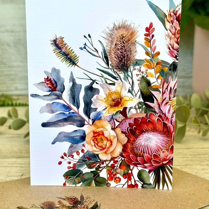 Scattered Seed Co - Wholesale Stationery/Notecard Set - AUSTRALIAN FLORALS (set 1) Blank cards set of 53