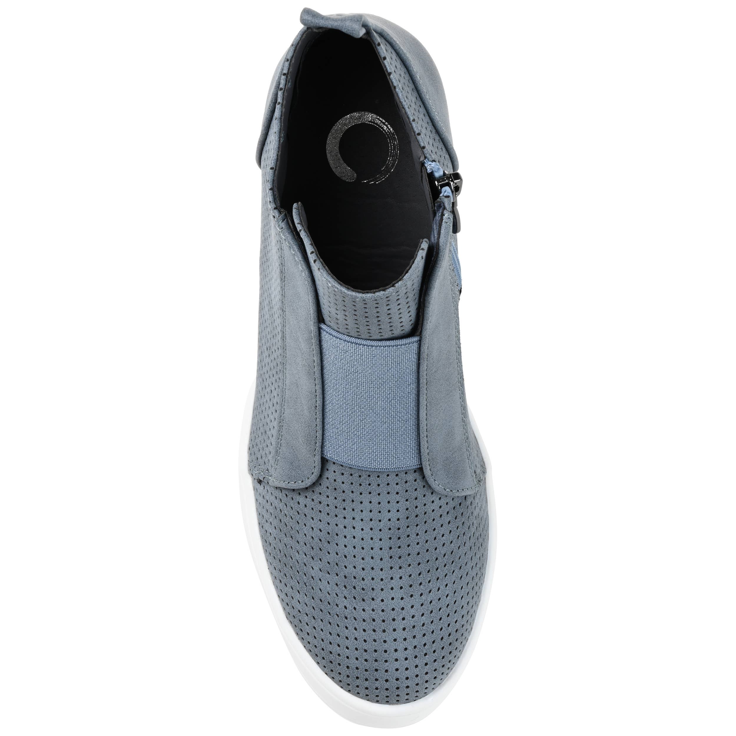 Journee - Wholesale Slip On Sneakers - Women's - Clara Wedge Sneakers In Faux Leather8