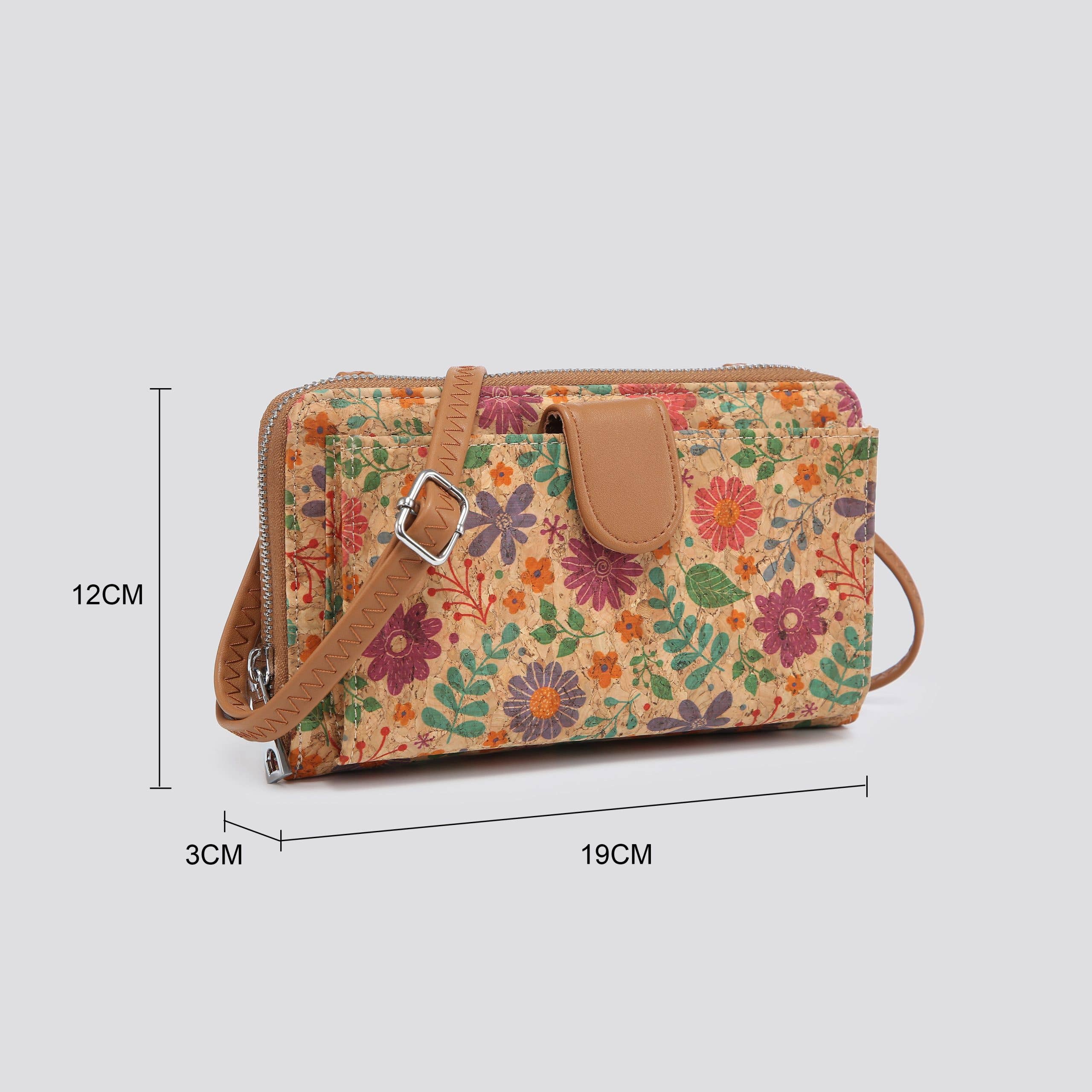 House of Milano - Wholesale Crossbodytas - Dames - Kurken Bloemenprint Crossbody Tas # JNY3150N202511