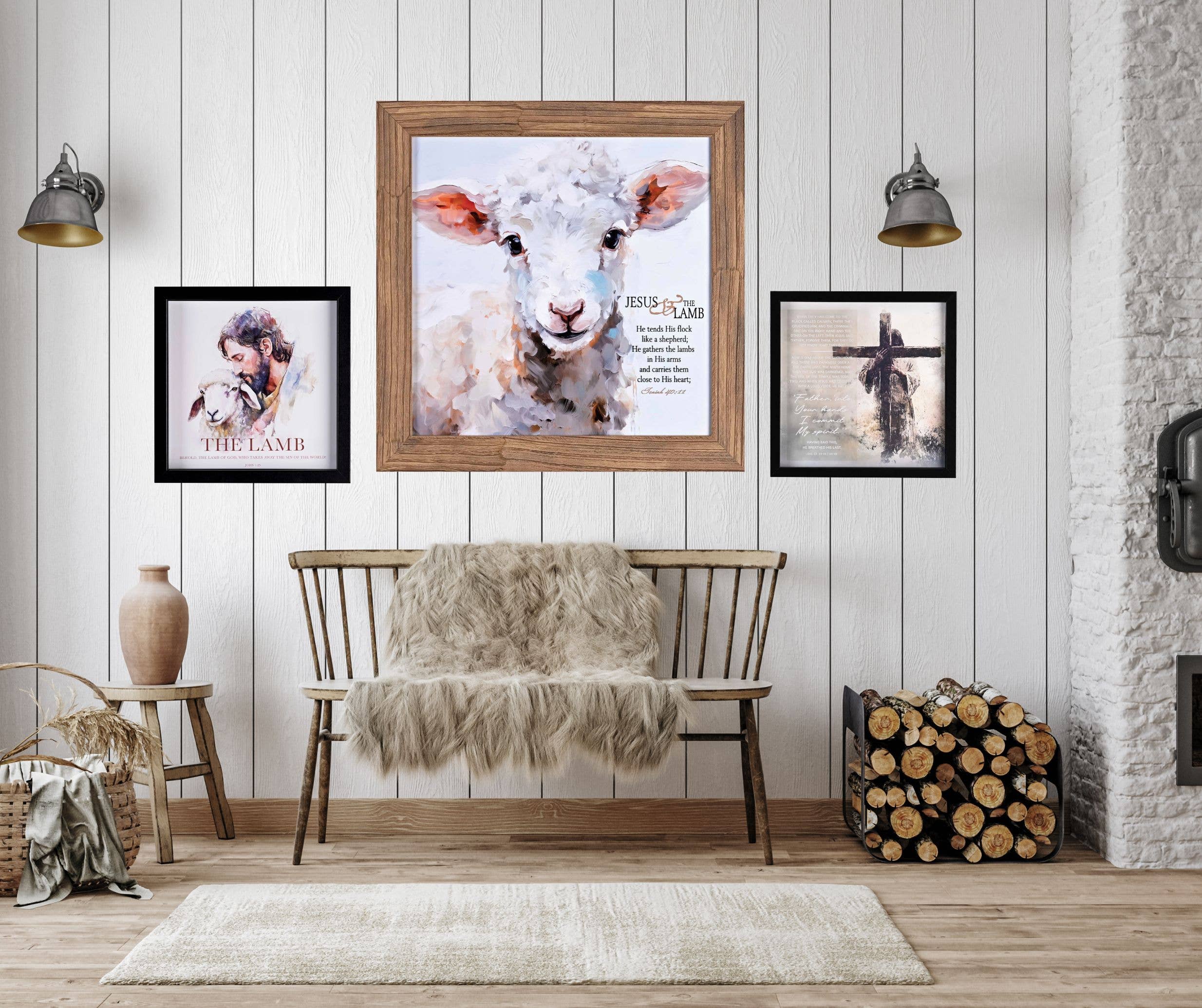 Dicksons - Wholesale Tafelbladdecoratie - Ingelijste Kunst Zie Het Lam van God4