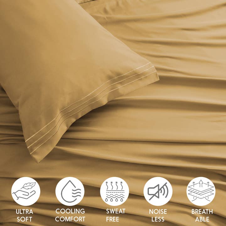 Cottonpassion_US - Vente Parures de lit - Ensemble de draps 6 pièces en microfibre Ensemble de draps ultra doux20