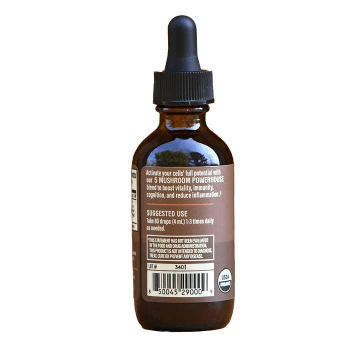 Herbal Revolution Farm + Apothecary - Wholesale Tincture - Mushroom & Roots: Daily Immune + Mind + Vitality Elixir1