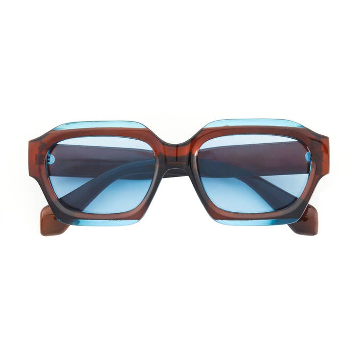 Ryan Simkhai Eyeshop - Venta al por mayor Gafas de sol - Mujer - MONA | Marrón| Azul | Lente azul