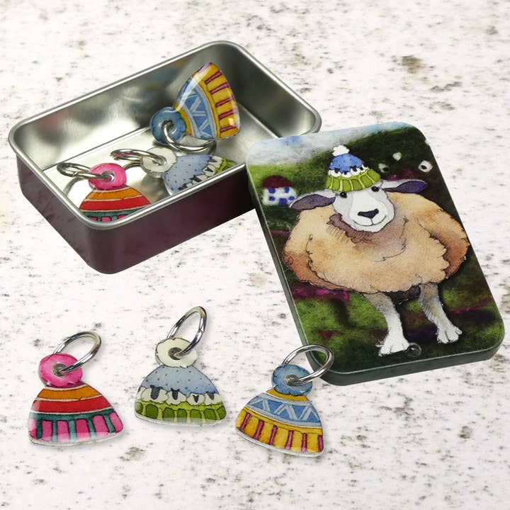 Marcadores de Punto con Diseño de Gorros en Lata para venta al por mayor de Emma Ball Ltd