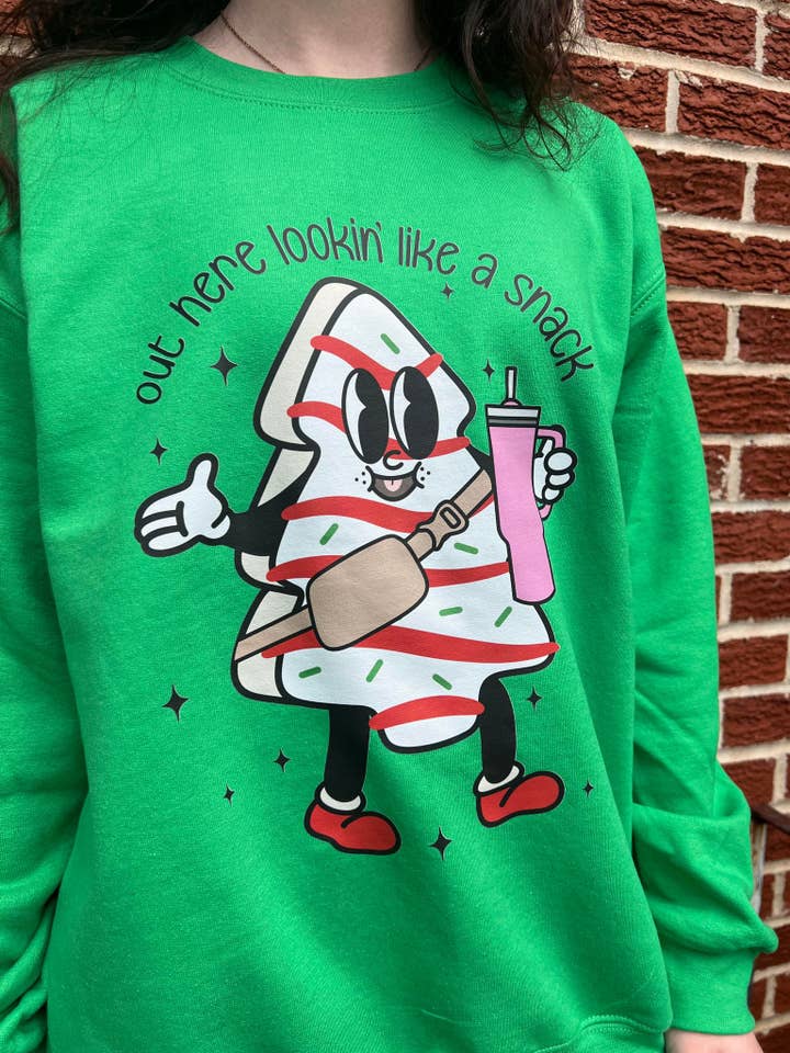 Adelle Linen - Wholesale Graphic Sweatshirt - Women's - Lookin' Like A Snack Sweatshirt