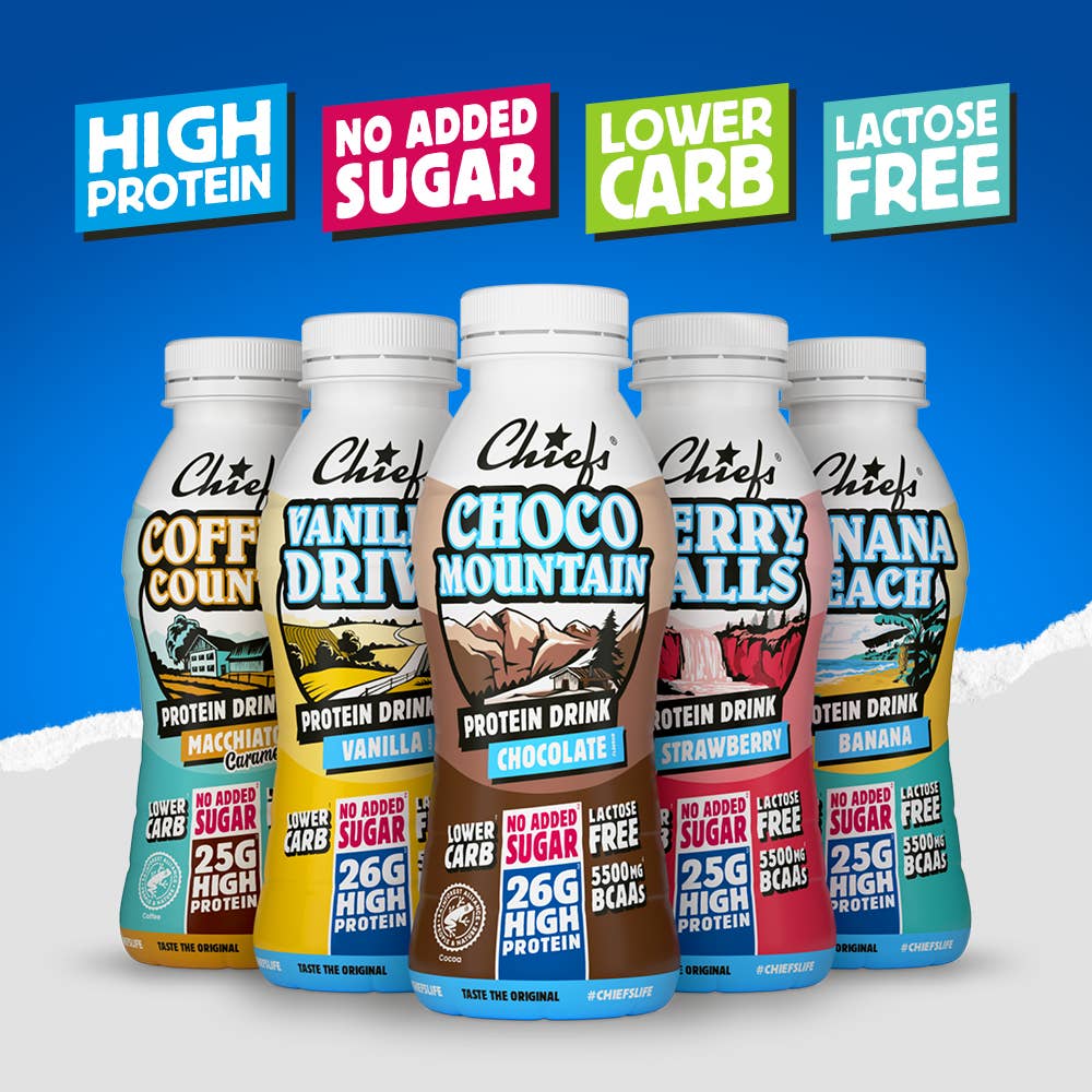 Chiefs - Vendita all'ingrosso Bevande isotoniche/energetiche - Chiefs Bevanda Proteica al Latte Berry Falls 330ml5