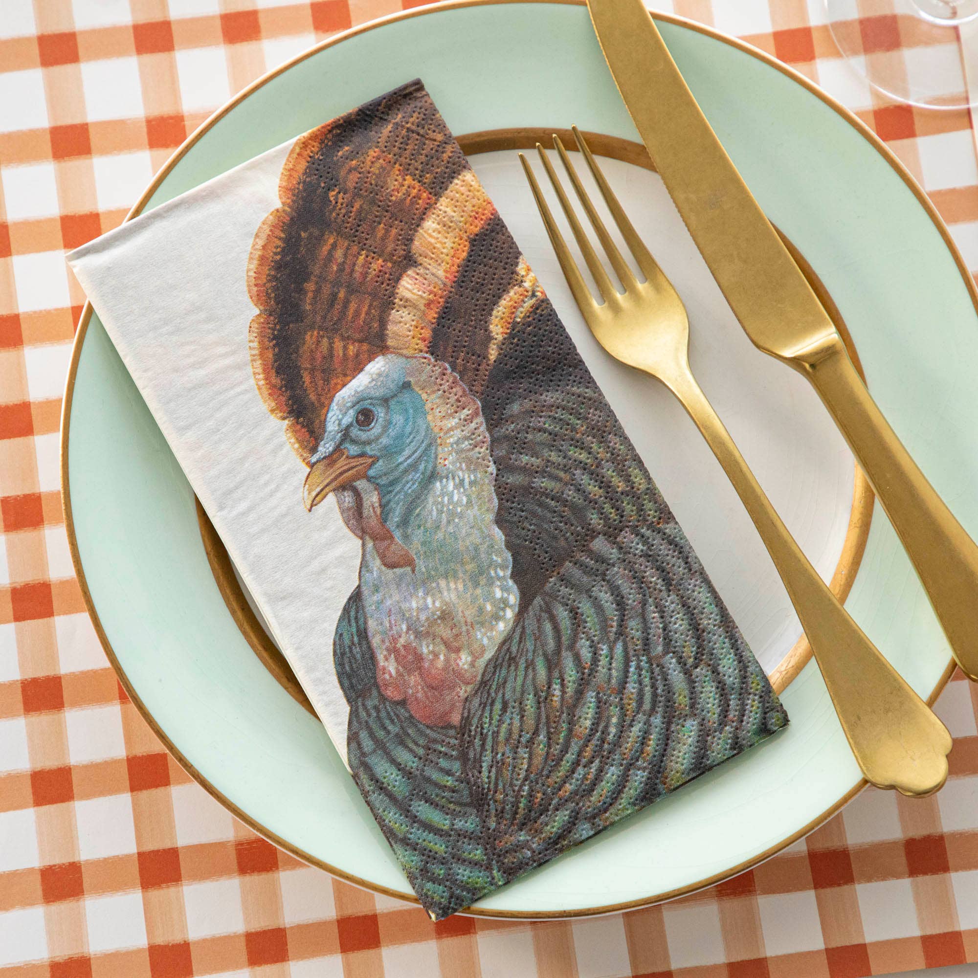 Hester & Cook - Stationery – wholesale Disposable napkin – Heritage Turkey Guest Napkin1