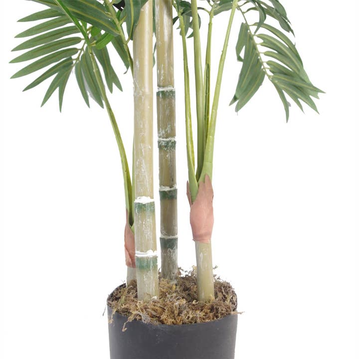 Leaf Design UK LTD - Vendita all'ingrosso Fiori finti - Palma artificiale 120 cm Areca Palm Vaso argentato 120 cm3