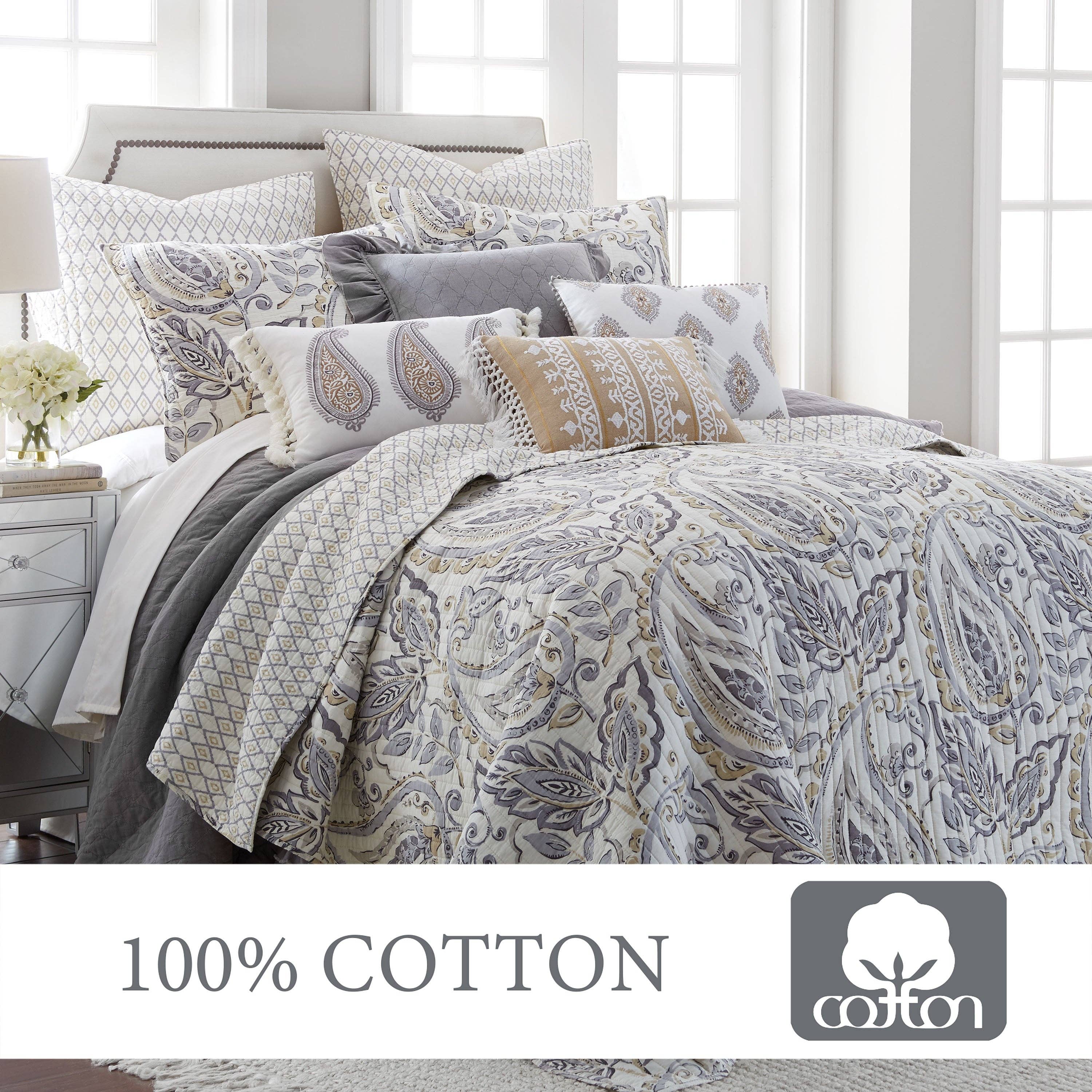 Tamsin Grey Quilt Set for wholesale on Faire3