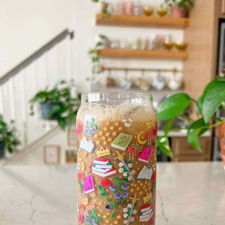 Hart and Flora Shop - Wholesale Drinking Glass/Cup - 20oz Fantasy Book Glass0