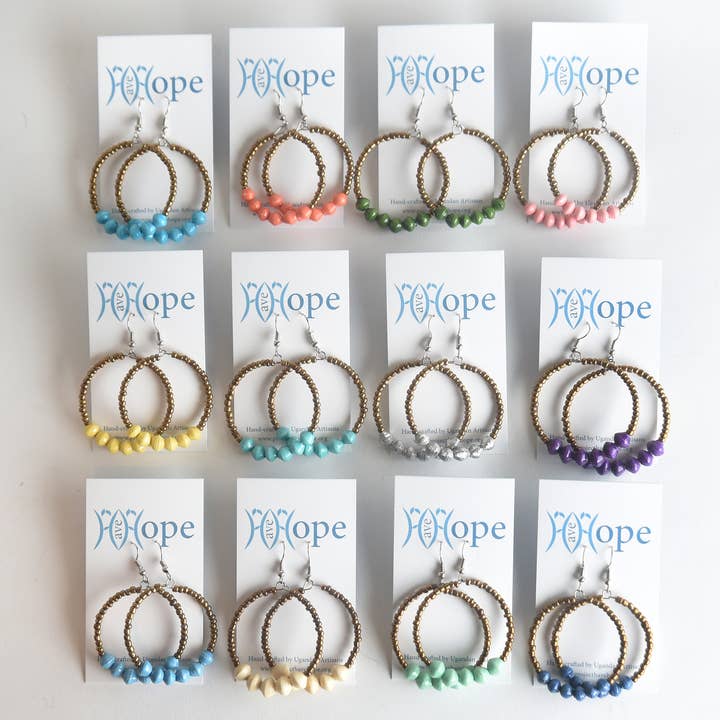 Juego de aretes Duara Hoop para venta al por mayor de Project Have Hope