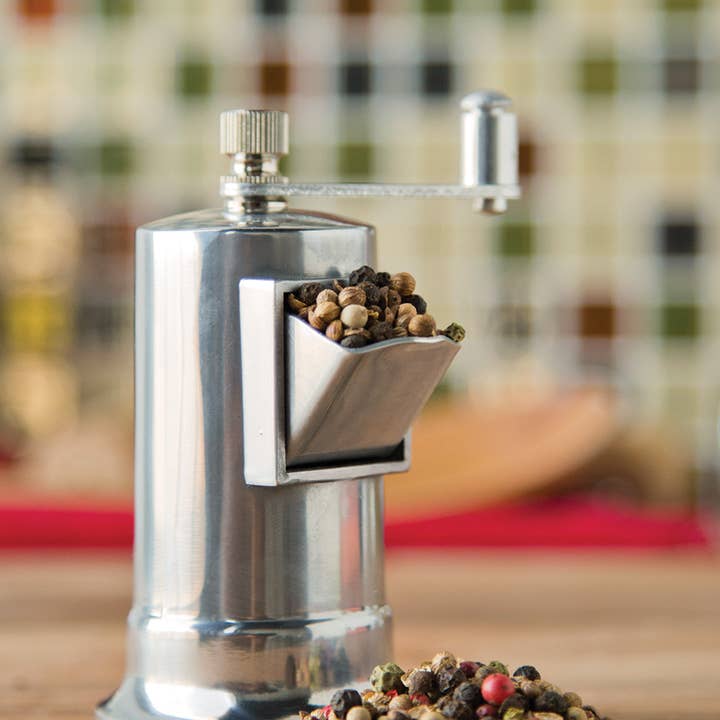 Fox Run Brands - Wholesale Pepper Mill - Fox Run Pepper Mill Crank Grinder, Aluminum, 4"