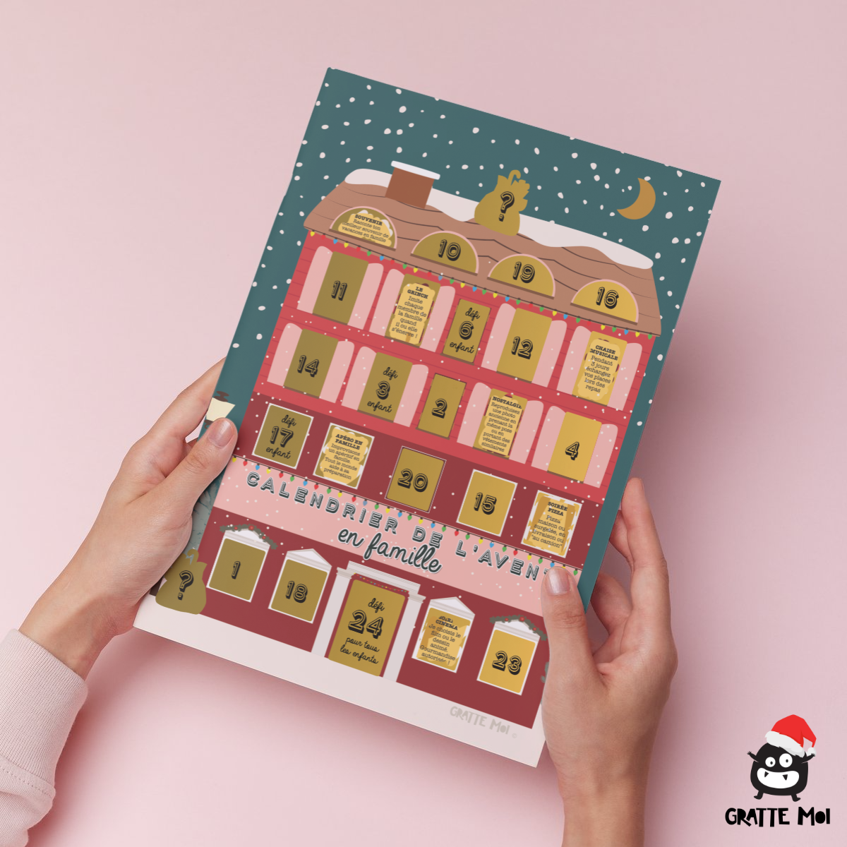 GRATTE MOI papeterie – Calendário do advento por atacado – Calendário do Advento em família - Espere pelo Natal8