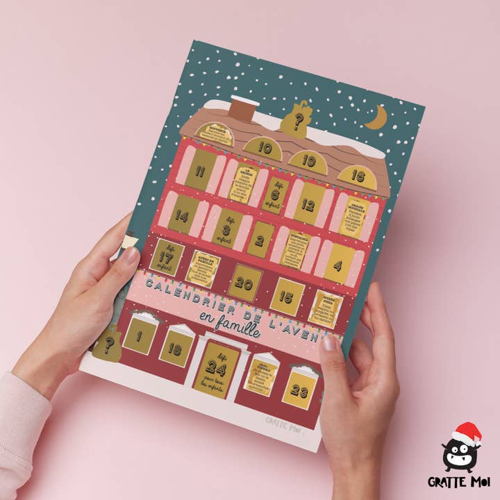 GRATTE MOI papeterie – Calendário do advento por atacado – Calendário do Advento em família - Espere pelo Natal8