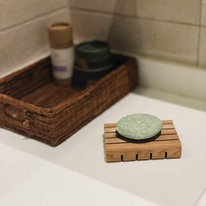 Zero Waste MVMT - Wholesale Bath Soap Dish - Cedar Soap Tray | Zero Waste Handmade Soap Dish