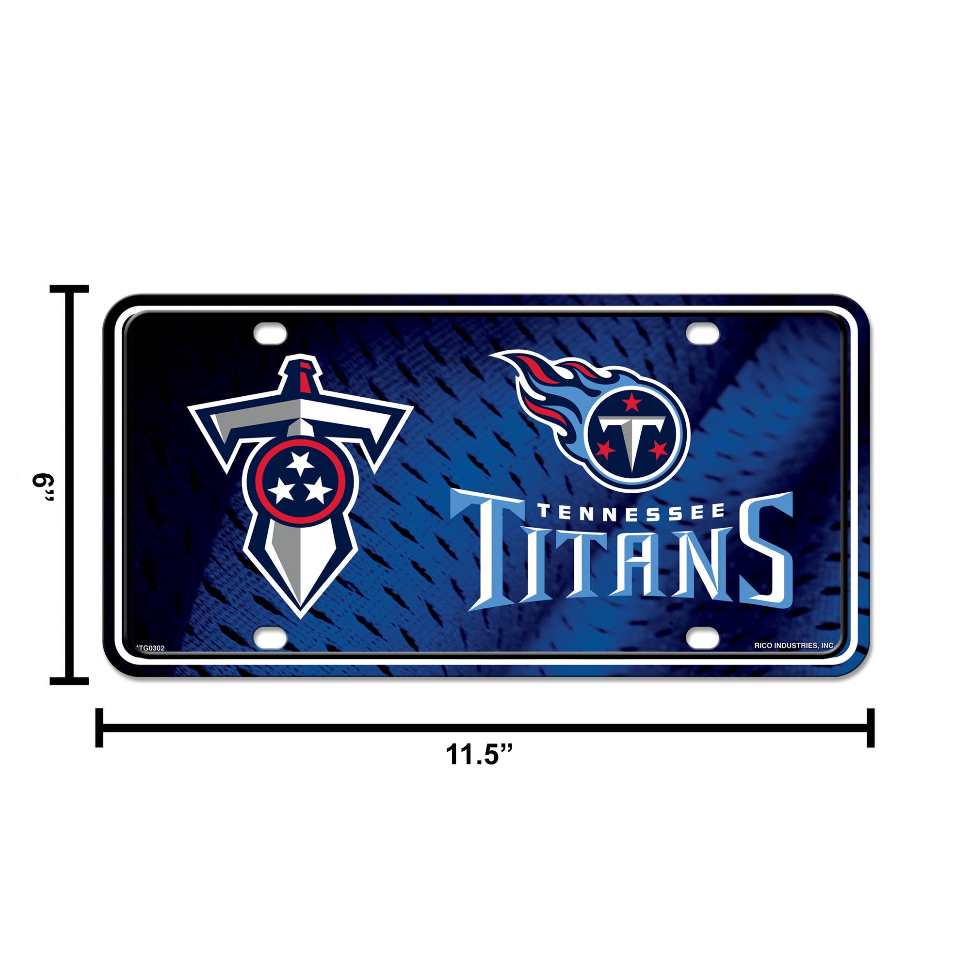 Rico Industries - Wholesale Car Decorative Charm - Unisex - NFL Football Tennessee Titans Titan Sword Metal Tag5
