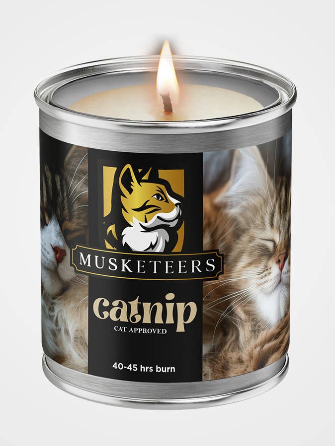 Catnip Candle for Cats – 100% Natural & Calming with Pure Catnip Essential Oil for wholesale by Musketeers