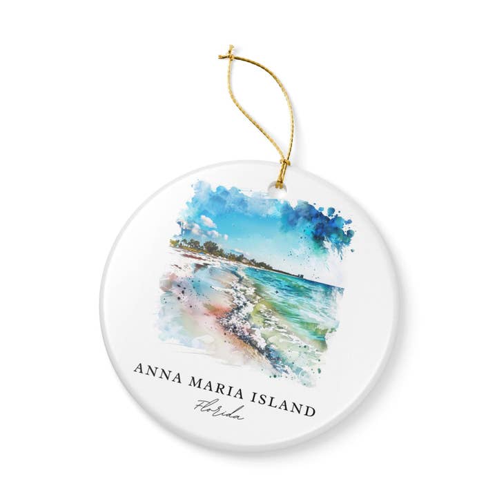 Premium Travel Art - Wholesale Ornament - Anna Maria Island Ornament: Unique Anna Maria Island Souvenir, Anna Maria Xmas Decor, and Authentic Gulf Coast Florida Gift2