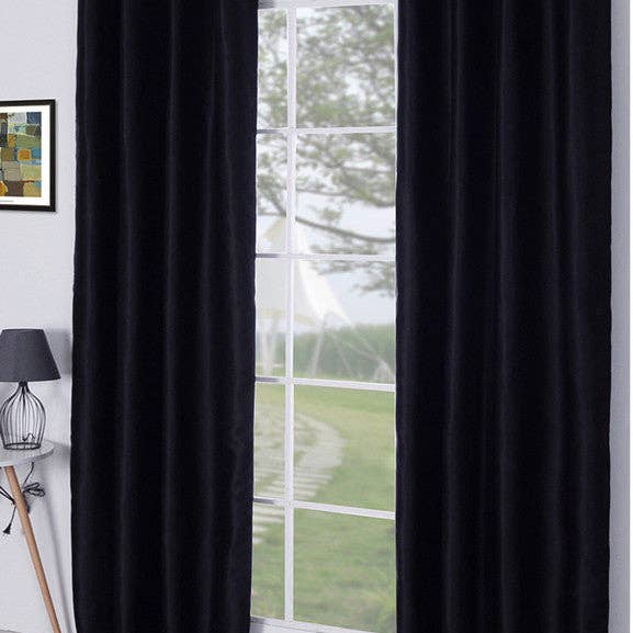 Rideau opaque en tissu de haute précision avec effet thermique noir 140* 260cm pour la vente par BOD HOME
