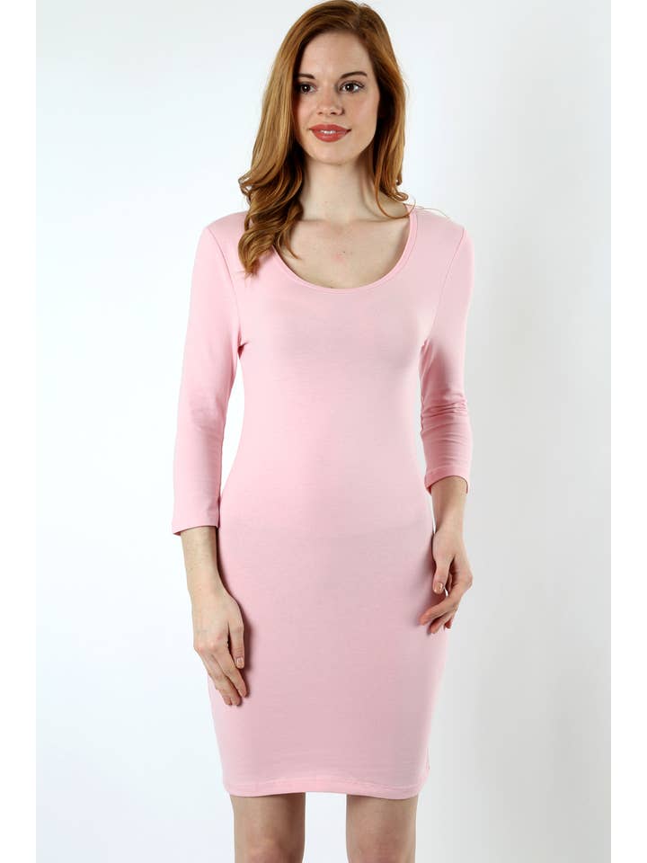 42POPS – wholesale Klänning - Dam – 42POPS kroppsnära midi-klänning i bomull, ärmlös35