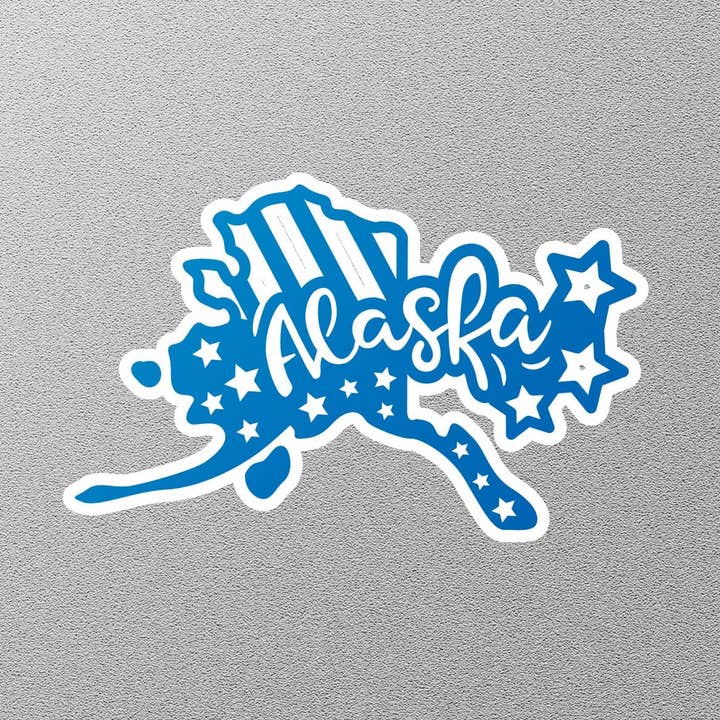 Alaska 3 State Sticker for wholesale by GraffMerch.com