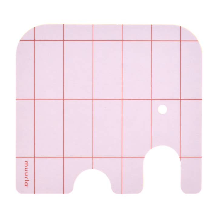 MUURLA | Elephant Coaster | 11 x 10 x 0.3cm | Coated Birch Veneer | Pink for wholesale by Treacle George (Muurla & Havi)