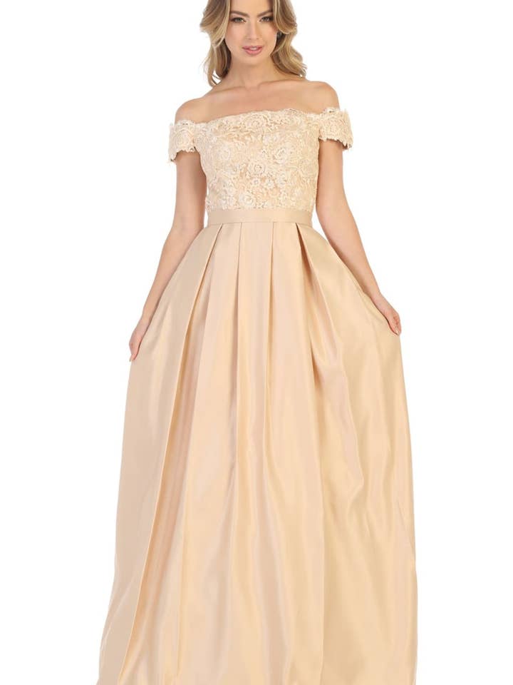 LA Merchandise - Vendita all'ingrosso Abito da sera - Donna - Abito da sera con spalle scoperte e tasche - LA17628