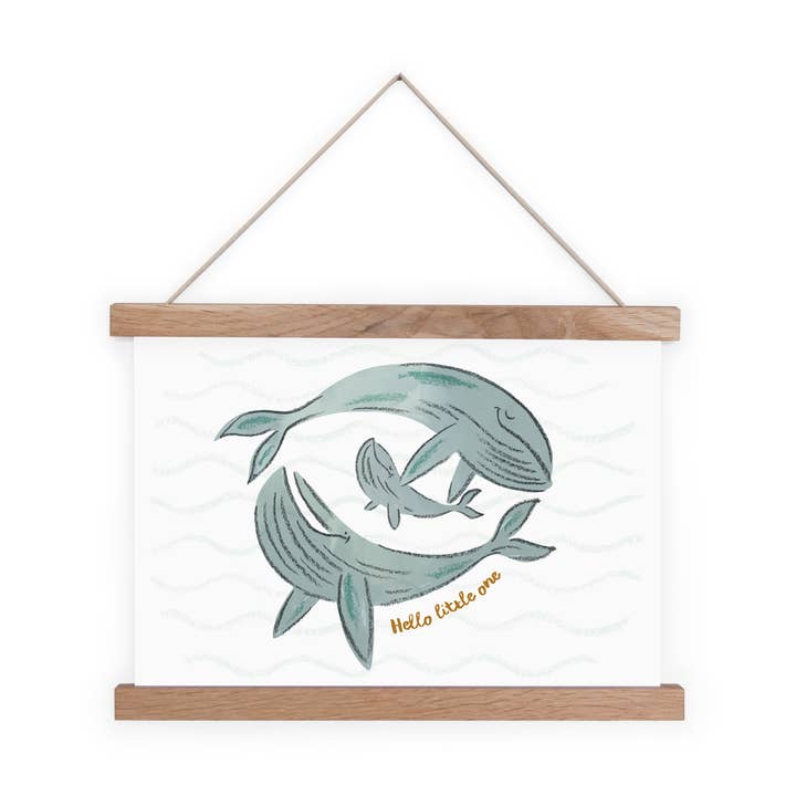 Whale Nursery Print for wholesale by Emma Alviti