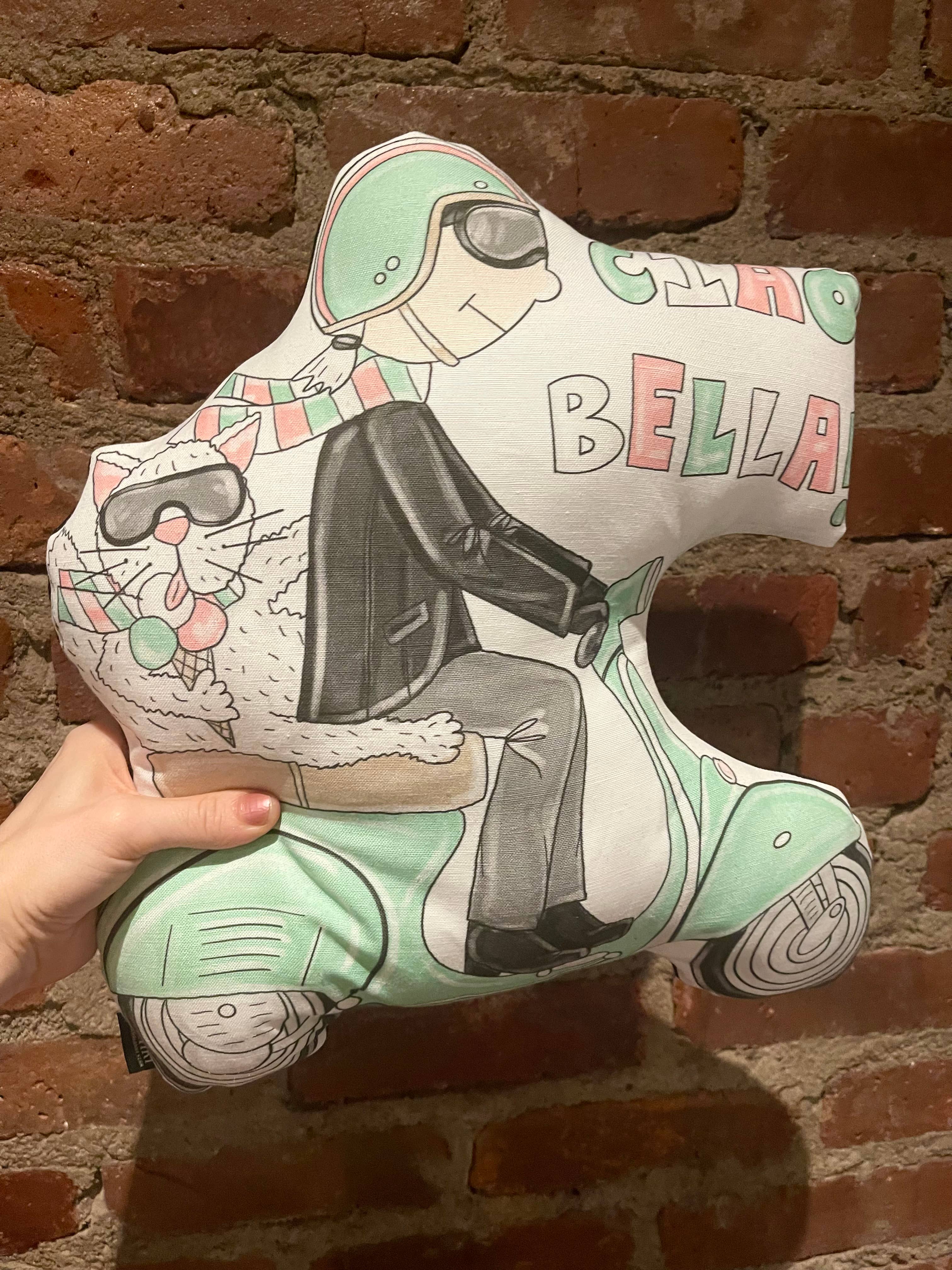 KAHRI - Wholesale Throw/Decorative Pillow - Ciao Bella Pillow-Plush Italy Cat Art Pillow Home Decor Gift2