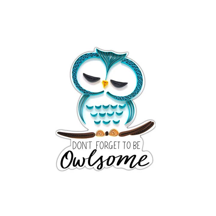 Hoot Hoot Hooray Sticker – Cute Owl Vinyl Decal for wholesale by Paper Sweetly