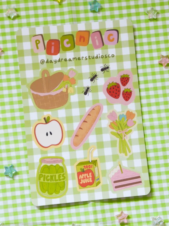 Picnic | Matte Vinyl Sticker Sheet for wholesale by Day Dreamer Studios