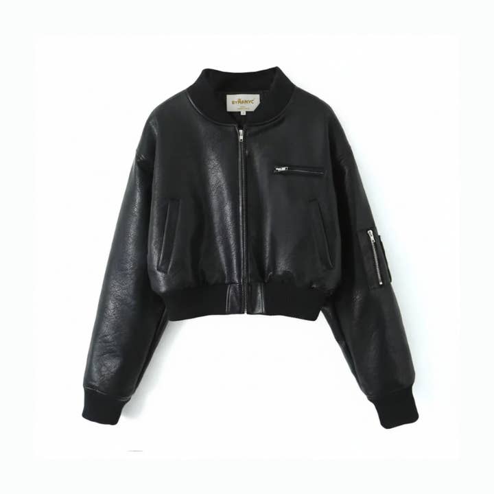 BYMANYC NEW YORK - Wholesale Leather Jacket - Women's - Retro-Style Zipper Jacket For Women, Tribeca, BYMANYC New York.2