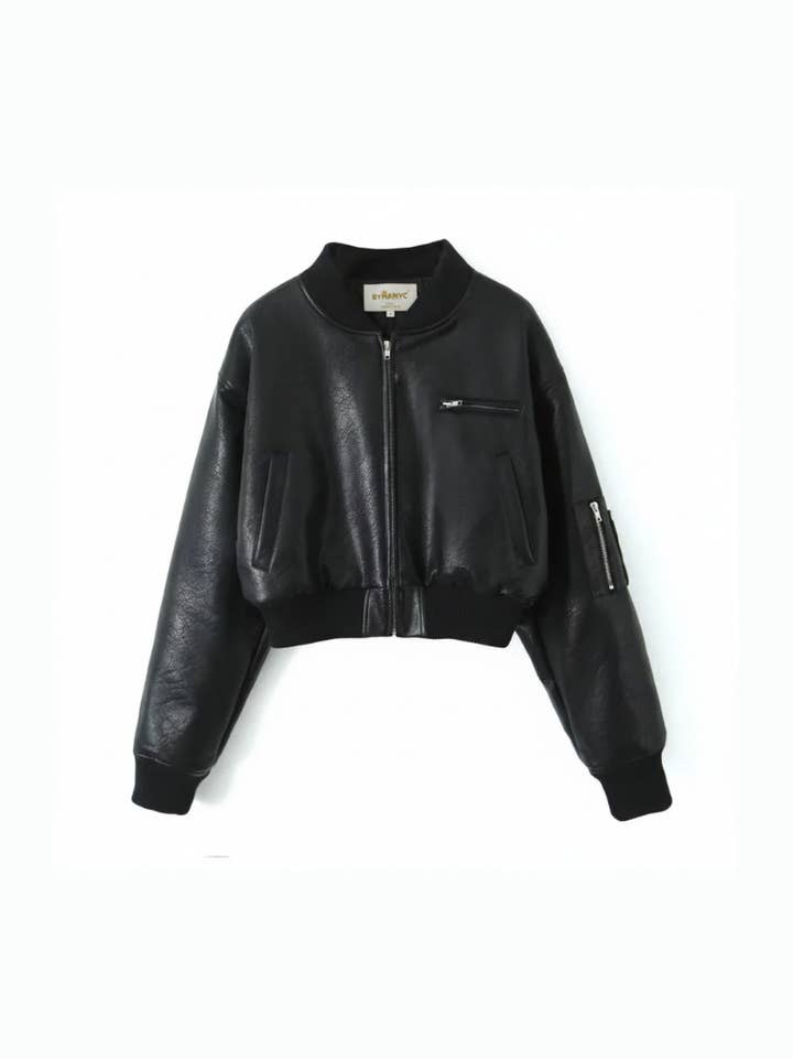 BYMANYC NEW YORK - Wholesale Leather Jacket - Women's - Retro-Style Zipper Jacket For Women, Tribeca, BYMANYC New York.1