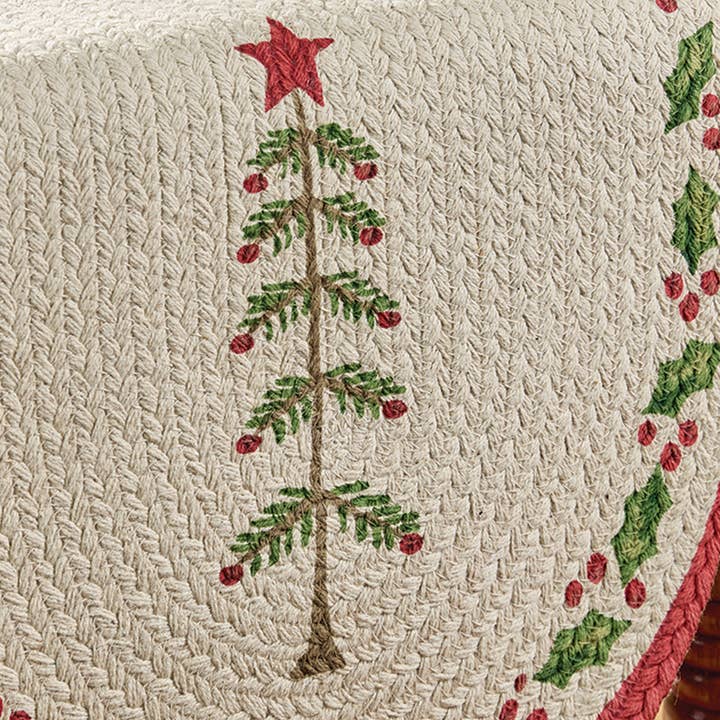 Park Designs - Wholesale Table Runner - Feather Tree Print Braid Runner 36"L2