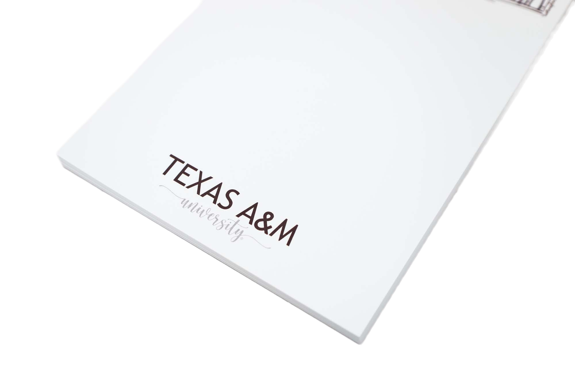 Two Funny Girls - Wholesale Notepad - Campus Skyline Notepad - Texas A&M/College Station2