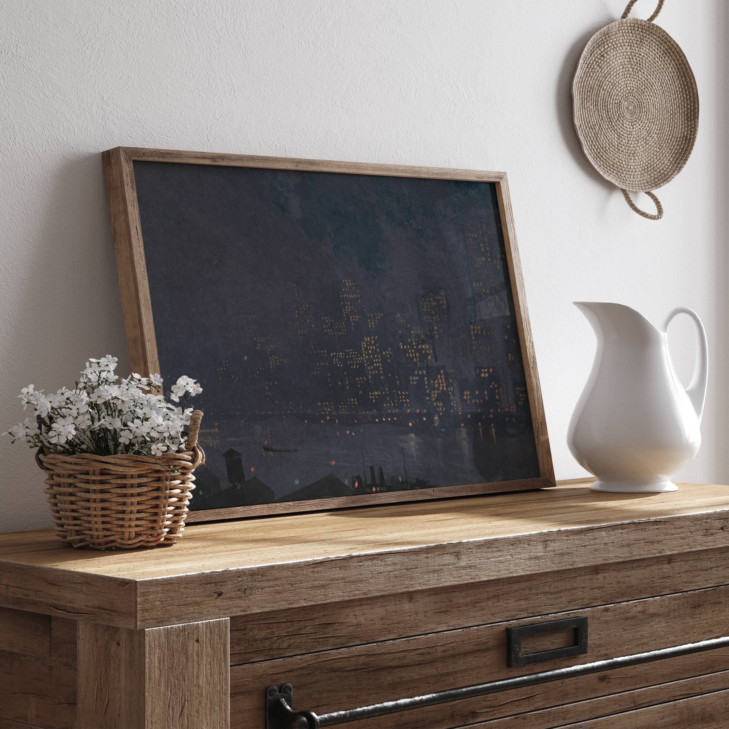 Sugar & Canvas - Vendita all'ingrosso Stampa artistica - Stampa artistica vintage City Skyscaper Night Skyline VP1664